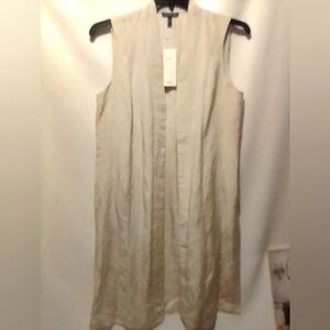 Eileen Fisher Kimono Long Vest  size s/p bone color
